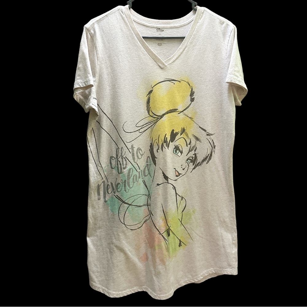 Disney Tinker Bell Nightgown - White and Yellow ML